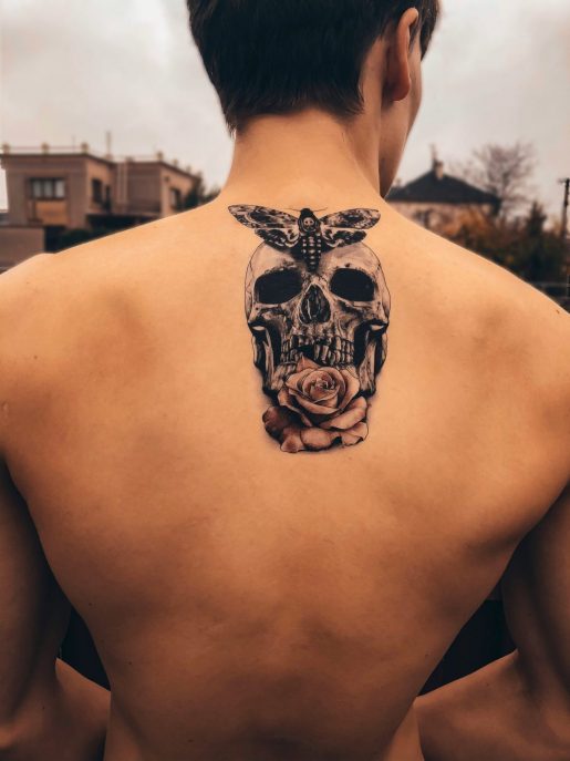 Dočasné tetování lebka