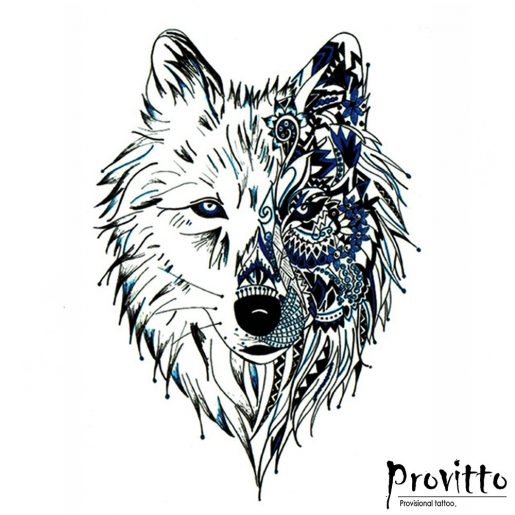 Dočasné tetování vlk