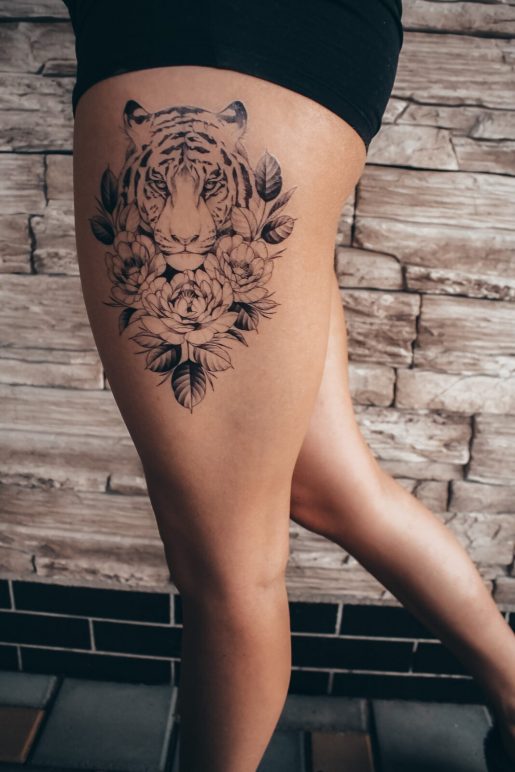 Dočasné tetování Tygr Růže
