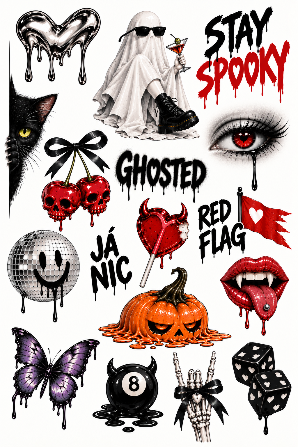Dočasné tetování Stay Spooky – Halloween edice - Obrázek 2